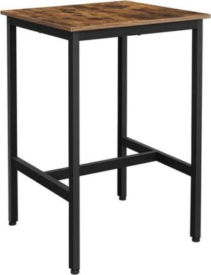 Barbord - højbord i industrielt design - rustik brun 60x60x90 - Køkkenudstyr - Daily-Living - Nicehome.dk