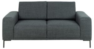 SOFAKONCEPT Noora 2 pers. sofa - mørkegrå stof og sort metal - Nicehome.dk