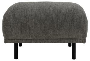 SOFAKONCEPT Elea puf - antracitgråt stof og sort metal (70x62) - Nicehome.dk