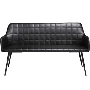 DAN-FORM Embrace sofabænk - vintage sort kunstlæder og sort stål - Nicehome.dk
