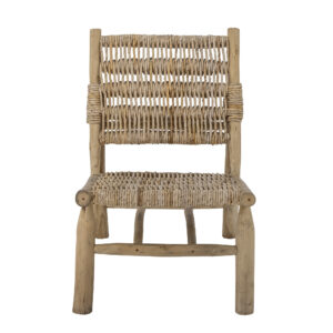 BLOOMINGVILLE Ruthy loungestol - natur bananblade og teaktræ - Nicehome.dk