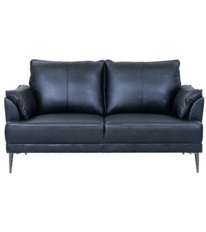 Soul 2 pers. sofa - sort semianilin læder og sort metal - Nicehome.dk