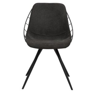 DAN-FORM Sway spisebordsstol - sort stof og sort stål - Nicehome.dk