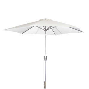 VENTURE DESIGN Leeds parasol 3m - grå aluminium og hvid polyester - Nicehome.dk