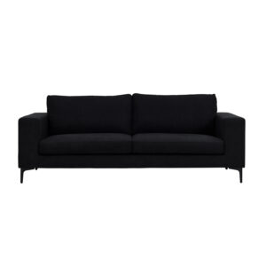 VENTURE DESIGN Bolero 3 pers. sofa - sort polyester og sort metal - Nicehome.dk
