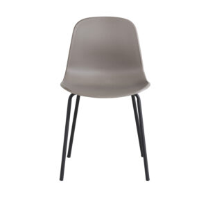 VENTURE DESIGN Arctic spisebordsstol - khaki plastik og sort metal - Nicehome.dk