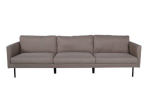 VENTURE DESIGN Zoom 3 pers. sofa - brun polyester og sort stål - Nicehome.dk