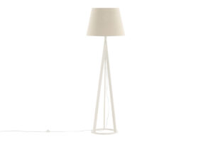 VENTURE DESIGN Kona gulvlampe - linned og hvid gummitræ - Nicehome.dk