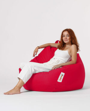 NORDVÄRK Premium XXL udendørs sækkestol - rød polyester - Nicehome.dk