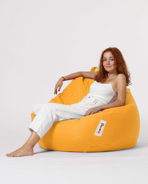 NORDVÄRK Premium XXL udendørs sækkestol - gul polyester - Nicehome.dk