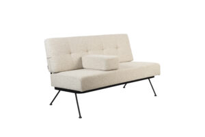ZUIVER Bowie sofa - beige polyester og stål - Nicehome.dk