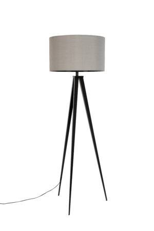 ZUIVER Tripod gulvlampe - grå og sort metal - Nicehome.dk
