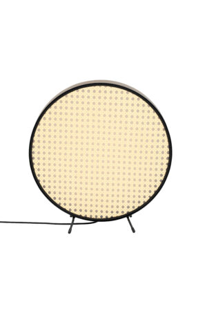 ZUIVER Sien bordlampe - natur rattan og brun valnøddefinér - Nicehome.dk