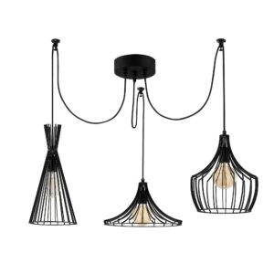 LUMI Bergerac loftlampe - sort jern - Nicehome.dk