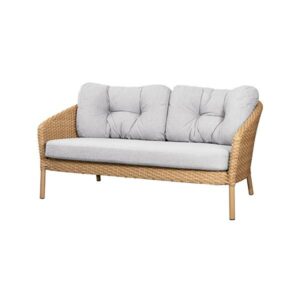 Cane-line Ocean large 2-pers. sofa - Flat Weave Natural / White grey - Nicehome.dk