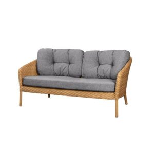 Cane-line Ocean large 2-pers. sofa - Flat Weave Natural / Dark grey - Nicehome.dk