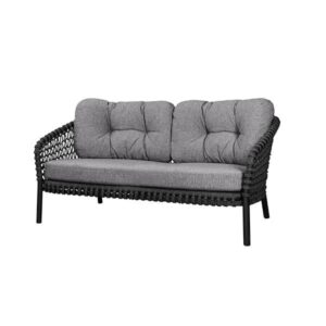Cane-line Ocean large 2-pers. sofa - Soft Rope Dark grey / Dark grey - Nicehome.dk