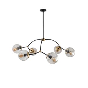 LUMI Ferrol loftlampe - glas og sort metal - Nicehome.dk