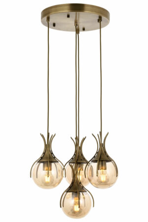 LUMI loftlampe - guldfarvet glas og metal - Nicehome.dk