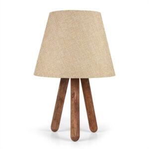 LUMI Zirion bordlampe - PVC og brun bøgetræ - Nicehome.dk