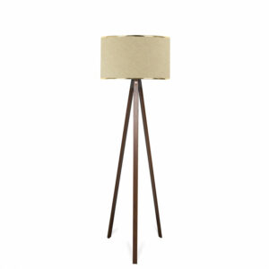 LUMI Chalon gulvlampe - beige stof og træ - Nicehome.dk