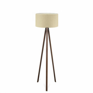 LUMI AYD gulvlampe - beige PVC og træ - Nicehome.dk