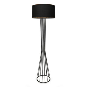 LUMI Radiara gulvlampe - sort stof og sort metal - Nicehome.dk