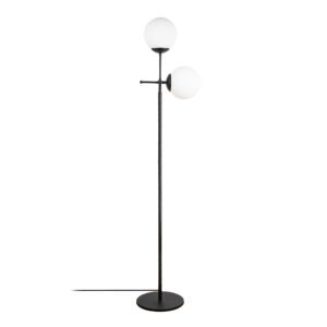 LUMI Le Creusot gulvlampe - glas og sort metal - Nicehome.dk