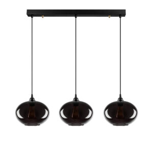 LUMI Celestria loftlampe - røgfarvet glas og metal - Nicehome.dk