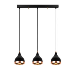 LUMI loftlampe - kobberfarvet og sort metal - Nicehome.dk