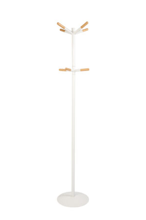 ZUIVER Wooden Tip stumtjener - hvid metal og natur træ - Nicehome.dk