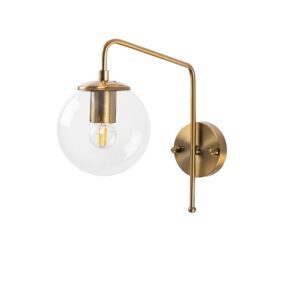 LUMI Aveiro væglampe - glas og guld metal - Nicehome.dk