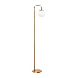 LUMI Barcelos gulvlampe - glas og guldfarvet metal - Nicehome.dk