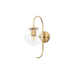 LUMI Novara væglampe - glas og guldfarvet metal - Nicehome.dk