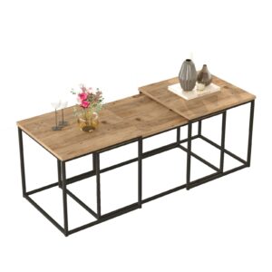 NORDVÄRK VG9 sofabord - Atlantic Pine melamin (sæt med 3) - Nicehome.dk