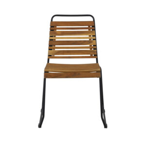 VENTURE DESIGN Bois havestol - natur akacietræ og sort stål - Nicehome.dk