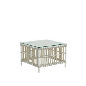Sika Design Caroline sidebord m. glasplade - Dove White - Nicehome.dk