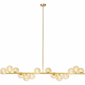 KARE DESIGN Scala Balls guldfarvet loftlampe - glas og stål (150cm) - Nicehome.dk