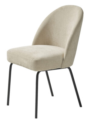 Creston spisebordsstol - sand chenille og sorte ben - Nicehome.dk