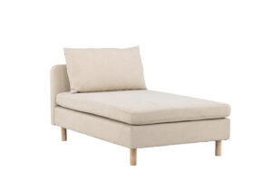 VENTURE DESIGN Zero daybed - beige polyester og natur gummitræ - Nicehome.dk