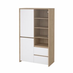 TVILUM Next Vitrine 1 låge + 1 glaslåge + 2 skuffer - Nicehome.dk