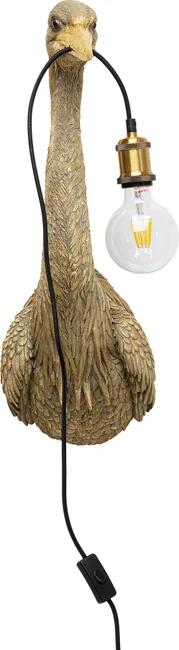KARE DESIGN Animal Heron væglampe - guld polyresin og aluminium - Nicehome.dk