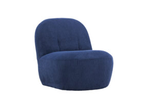 VENTURE DESIGN Mahla loungestol - marineblå polyester fløjl og plastik - Nicehome.dk