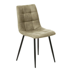 HOUSE NORDIC Middelfart spisebordsstol - lysebrunt mikrofiber stof - Nicehome.dk