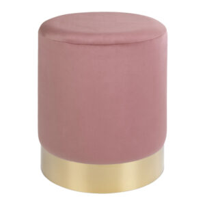 HOUSE NORDIC Gamby puf - rosa/messing velour/metal