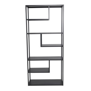 VENTURE DESIGN Staal reol - sort stål(H:188cm x85cm x 35cm) - Nicehome.dk
